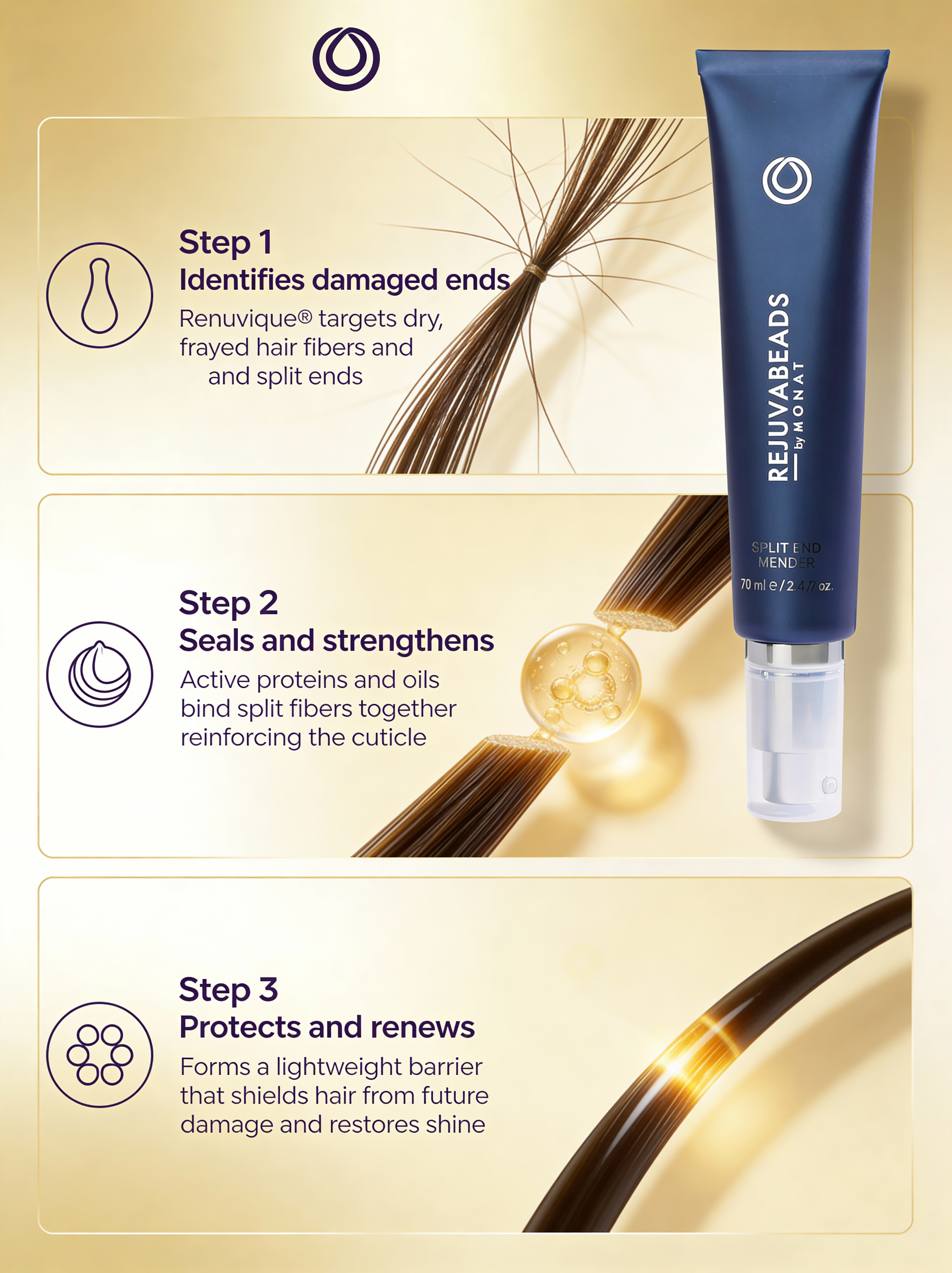 RejuvaBeads Leave-in Split End mender serum